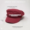 image:imageFunky Junque Greek Fisherman Newsboy Cap Cotton Captains Bakerboy Hat  Breathable cotton fisherman cap with flat round top for everyday style sun protection travel amp timeless looksBurgundy