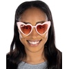 image:imageFunky Junque Heart Shaped Sunglasses Women Fashion Eyewear  Sturdy plastic heart shaped sunglasses with playful frames for bachelorette parties girls night out amp photosPeach Babe