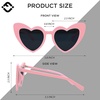 image:imageFunky Junque Heart Shaped Sunglasses Women Fashion Eyewear  Sturdy plastic heart shaped sunglasses with playful frames for bachelorette parties girls night out amp photos10 Pack  1 White  9 PeachPeach Lenses