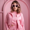 image:imageFunky Junque Heart Shaped Sunglasses Women Fashion Eyewear  Sturdy plastic heart shaped sunglasses with playful frames for bachelorette parties girls night out amp photosCandy Pink
