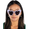 image:imageFunky Junque Heart Shaped Sunglasses Women Fashion Eyewear  Sturdy plastic heart shaped sunglasses with playful frames for bachelorette parties girls night out amp photosViolet