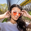 image:imageFunky Junque Heart Shaped Sunglasses Women Fashion Eyewear  Sturdy plastic heart shaped sunglasses with playful frames for bachelorette parties girls night out amp photosPeach Squad