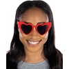 image:imageFunky Junque Heart Shaped Sunglasses Women Fashion Eyewear  Sturdy plastic heart shaped sunglasses with playful frames for bachelorette parties girls night out amp photosRed