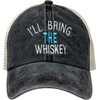image:imageFunky Junque Ill Bring The Mesh Trucker Hats  Lightweight Cotton Cap with Sun Protection Golf Beach and Bachelorette Parties Casual Caps for WomenIll Bring the Whiskey
