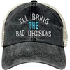image:imageFunky Junque Ill Bring The Mesh Trucker Hats  Lightweight Cotton Cap with Sun Protection Golf Beach and Bachelorette Parties Casual Caps for WomenIll Bring the Bad Decisions