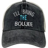 image:imageFunky Junque Ill Bring The Mesh Trucker Hats  Lightweight Cotton Cap with Sun Protection Golf Beach and Bachelorette Parties Casual Caps for WomenIll Bring the Boujee  Washed BlackTeal