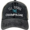 image:imageFunky Junque Ill Bring The Mesh Trucker Hats  Lightweight Cotton Cap with Sun Protection Golf Beach and Bachelorette Parties Casual Caps for WomenIll Bring the Champagne  Washed BlackTeal