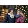image:imageFunky Junque Infinity Scarf for Women  Oversized Chunky Cable Knit Warm Winter Womens Infinity Neck Scarves Circle Wrap2 Pack Beige  Charcoal