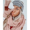 image:imageFunky Junque Infinity Scarf for Women  Oversized Chunky Cable Knit Warm Winter Womens Infinity Neck Scarves Circle WrapIndi Pink