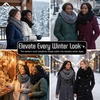 image:imageFunky Junque Infinity Scarf for Women  Oversized Chunky Winter Scarf Colorful Fall Scarves Soft Sweater Wrap Cozy Style2 Pack  Black  Charcoal