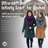 image:imageFunky Junque Infinity Scarf for Women  Oversized Chunky Winter Scarf Colorful Fall Scarves Soft Sweater Wrap Cozy Style2 Pack  Charcoal  Dark Purple