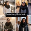 image:imageFunky Junque Infinity Scarf for Women  Oversized Chunky Winter Scarf Colorful Fall Scarves Soft Sweater Wrap Cozy StyleA Confetti Black Design