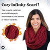 image:imageFunky Junque Infinity Scarf for Women  Oversized Chunky Winter Scarf Colorful Fall Scarves Soft Sweater Wrap Cozy StyleA Confetti Burgundy Design