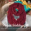 image:imageFunky Junque Infinity Scarf for Women  Oversized Chunky Winter Scarf Colorful Fall Scarves Soft Sweater Wrap Cozy StyleA Confetti Burgundy Design