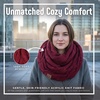 image:imageFunky Junque Infinity Scarf for Women  Oversized Chunky Winter Scarf Colorful Fall Scarves Soft Sweater Wrap Cozy StyleA Confetti Burgundy Design