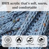 image:imageFunky Junque Infinity Scarf for Women  Oversized Chunky Winter Scarf Colorful Fall Scarves Soft Sweater Wrap Cozy StyleA Confetti Denim Design