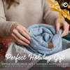 image:imageFunky Junque Infinity Scarf for Women  Oversized Chunky Winter Scarf Colorful Fall Scarves Soft Sweater Wrap Cozy StyleA Confetti Denim Design
