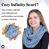 image:imageFunky Junque Infinity Scarf for Women  Oversized Chunky Winter Scarf Colorful Fall Scarves Soft Sweater Wrap Cozy StyleA Confetti Denim Design