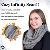 image:imageFunky Junque Infinity Scarf for Women  Oversized Chunky Winter Scarf Colorful Fall Scarves Soft Sweater Wrap Cozy StyleA Confetti Dove Grey Design