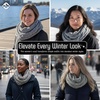 image:imageFunky Junque Infinity Scarf for Women  Oversized Chunky Winter Scarf Colorful Fall Scarves Soft Sweater Wrap Cozy StyleA Confetti Dove Grey Design