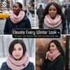 image:imageFunky Junque Infinity Scarf for Women  Oversized Chunky Winter Scarf Colorful Fall Scarves Soft Sweater Wrap Cozy StyleA Confetti Indi Pink Design