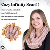 image:imageFunky Junque Infinity Scarf for Women  Oversized Chunky Winter Scarf Colorful Fall Scarves Soft Sweater Wrap Cozy StyleA Confetti Indi Pink Design