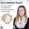image:imageFunky Junque Infinity Scarf for Women  Oversized Chunky Winter Scarf Colorful Fall Scarves Soft Sweater Wrap Cozy StyleA Confetti Ivory Design