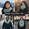 image:imageFunky Junque Infinity Scarf for Women  Oversized Chunky Winter Scarf Colorful Fall Scarves Soft Sweater Wrap Cozy StyleA Confetti Mint Design
