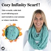 image:imageFunky Junque Infinity Scarf for Women  Oversized Chunky Winter Scarf Colorful Fall Scarves Soft Sweater Wrap Cozy StyleA Confetti Mint Design
