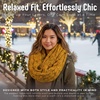 image:imageFunky Junque Infinity Scarf for Women  Oversized Chunky Winter Scarf Colorful Fall Scarves Soft Sweater Wrap Cozy StyleA Confetti Mustard Design