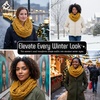 image:imageFunky Junque Infinity Scarf for Women  Oversized Chunky Winter Scarf Colorful Fall Scarves Soft Sweater Wrap Cozy StyleA Confetti Mustard Design