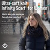 image:imageFunky Junque Infinity Scarf for Women  Oversized Chunky Winter Scarf Colorful Fall Scarves Soft Sweater Wrap Cozy StyleA Confetti Navy Design