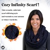 image:imageFunky Junque Infinity Scarf for Women  Oversized Chunky Winter Scarf Colorful Fall Scarves Soft Sweater Wrap Cozy StyleA Confetti Navy Design