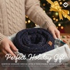 image:imageFunky Junque Infinity Scarf for Women  Oversized Chunky Winter Scarf Colorful Fall Scarves Soft Sweater Wrap Cozy StyleA Confetti Navy Design