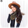 image:imageFunky Junque Infinity Scarf for Women  Oversized Chunky Winter Scarf Colorful Fall Scarves Soft Sweater Wrap Cozy StyleA Confetti Olive Design