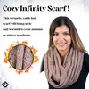 image:imageFunky Junque Infinity Scarf for Women  Oversized Chunky Winter Scarf Colorful Fall Scarves Soft Sweater Wrap Cozy StyleA Confetti Taupe Design