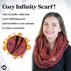 image:imageFunky Junque Infinity Scarf for Women  Oversized Chunky Winter Scarf Colorful Fall Scarves Soft Sweater Wrap Cozy StyleA Fire Rust Tricolor Mix