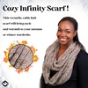 image:imageFunky Junque Infinity Scarf for Women  Oversized Chunky Winter Scarf Colorful Fall Scarves Soft Sweater Wrap Cozy StyleA Mocha Taupe Tricolor Mix
