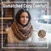 image:imageFunky Junque Infinity Scarf for Women  Oversized Chunky Winter Scarf Colorful Fall Scarves Soft Sweater Wrap Cozy StyleA Mocha Taupe Tricolor Mix