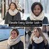 image:imageFunky Junque Infinity Scarf for Women  Oversized Chunky Winter Scarf Colorful Fall Scarves Soft Sweater Wrap Cozy StyleBeige