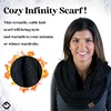 image:imageFunky Junque Infinity Scarf for Women  Oversized Chunky Winter Scarf Colorful Fall Scarves Soft Sweater Wrap Cozy StyleBlack