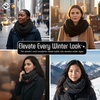 image:imageFunky Junque Infinity Scarf for Women  Oversized Chunky Winter Scarf Colorful Fall Scarves Soft Sweater Wrap Cozy StyleBlack