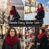 image:imageFunky Junque Infinity Scarf for Women  Oversized Chunky Winter Scarf Colorful Fall Scarves Soft Sweater Wrap Cozy StyleBurgundy