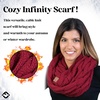 image:imageFunky Junque Infinity Scarf for Women  Oversized Chunky Winter Scarf Colorful Fall Scarves Soft Sweater Wrap Cozy StyleBurgundy