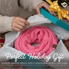image:imageFunky Junque Infinity Scarf for Women  Oversized Chunky Winter Scarf Colorful Fall Scarves Soft Sweater Wrap Cozy StyleCandy Pink