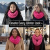 image:imageFunky Junque Infinity Scarf for Women  Oversized Chunky Winter Scarf Colorful Fall Scarves Soft Sweater Wrap Cozy StyleCandy Pink