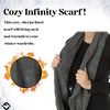 image:imageFunky Junque Infinity Scarf for Women  Oversized Chunky Winter Scarf Colorful Fall Scarves Soft Sweater Wrap Cozy StyleCharcoal Lined