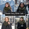 image:imageFunky Junque Infinity Scarf for Women  Oversized Chunky Winter Scarf Colorful Fall Scarves Soft Sweater Wrap Cozy StyleDark Olive