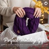 image:imageFunky Junque Infinity Scarf for Women  Oversized Chunky Winter Scarf Colorful Fall Scarves Soft Sweater Wrap Cozy StyleDark Purple