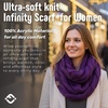 image:imageFunky Junque Infinity Scarf for Women  Oversized Chunky Winter Scarf Colorful Fall Scarves Soft Sweater Wrap Cozy StyleDark Purple
